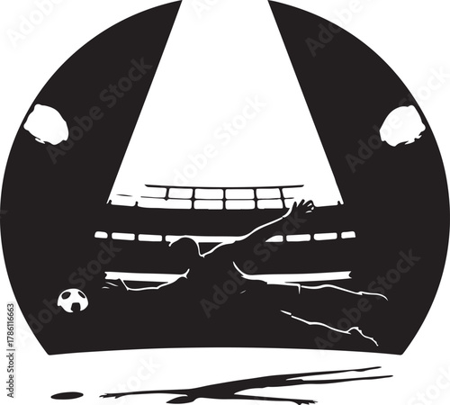 football spotlight silhouette vactor in the world 