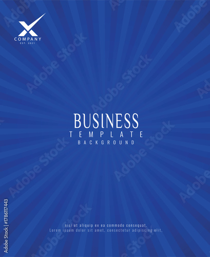 company business template blue background