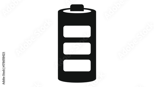 Rechargeable battery icon isolated on white background