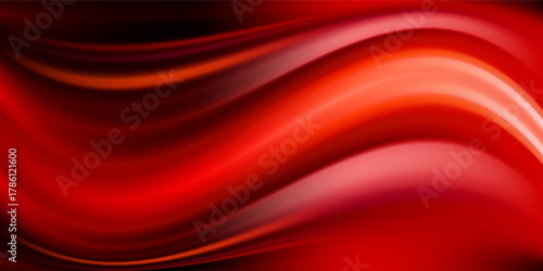 3d rendering of red abstract glass background