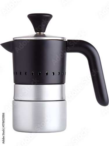 Wallpaper Mural Stylish modern moka pot for espresso coffee isolated on transparent background, symbolizing Italian design and morning ritual. Torontodigital.ca