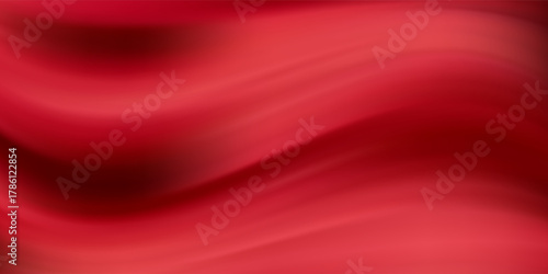Closeup view of a vibrant red curtain on dark contrasting background 3D illustration, rich color and texture, attention to its elegance and design. Striking dramatic visual effect