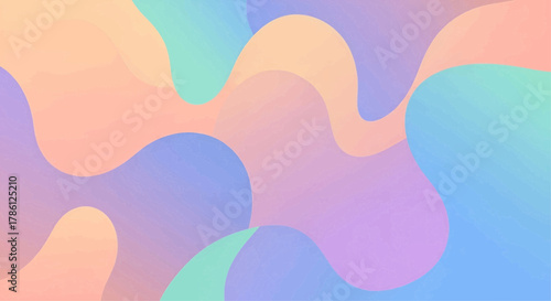 Abstract geometric background vector with smooth gradients and organic shapes