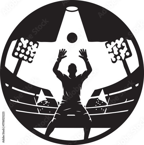 football spotlight silhouette vactor in the world 