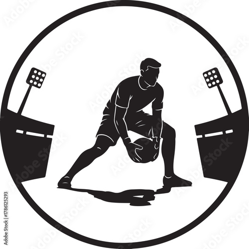 football spotlight silhouette vactor in the world 