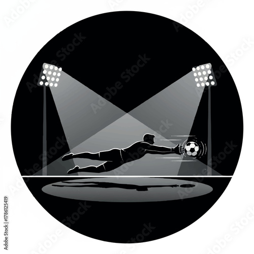 football spotlight silhouette vactor in the world 