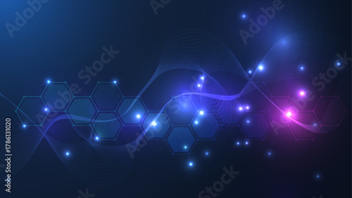 Global network connection website header or banner design. Abstract background with connecting dots and lines. Global business. Social network communication. Internet technology. Vector illustration