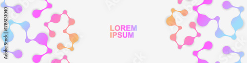 Structure molecule and communication Dna, atom, neurons. Science concept for your design. Connected lines with dots. Medical, technology, chemistry, science background. illustration.