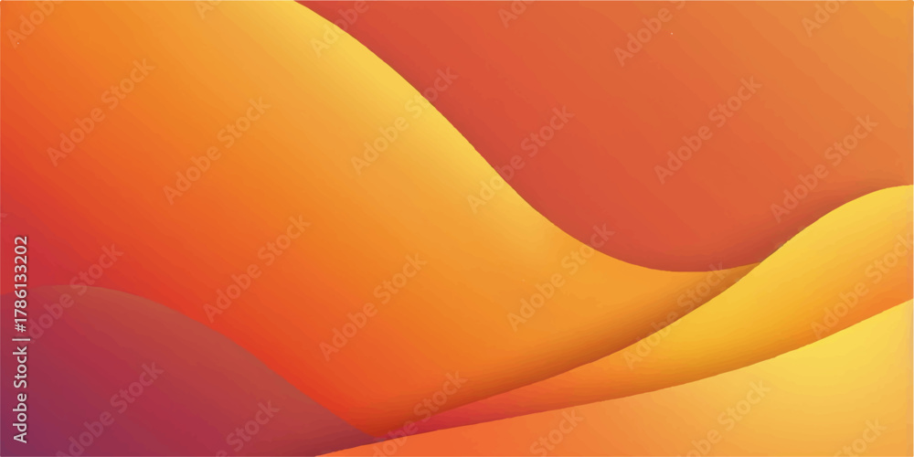 Fototapeta premium Abstract background illustration with orange and yellow waves, lines, and a warm gradient pattern