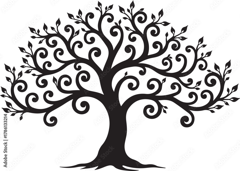 Obraz premium Tree Silhouette SVG Bundle