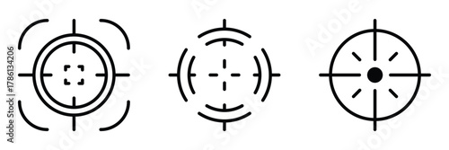 Vector isolated target icon set on white backgorund
