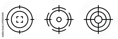 Vector isolated target icon set on white backgorund