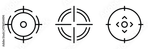 Target icon. Aiming sign. Goal or focus symbol. Vector illustration. EPS 10