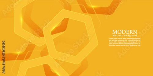 Abstract gradient orange and yellow circles geometric shape background. Modern simple overlapping circle shape creative design. Elegant gradient geometry element with.  modern in vector, eps10