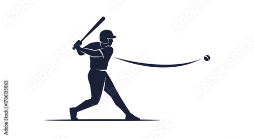 Baseball Player Swinging