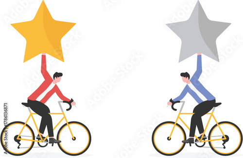 Different individual way, different business direction or team conflict, opposite decision, contrast or disagreement concept,

