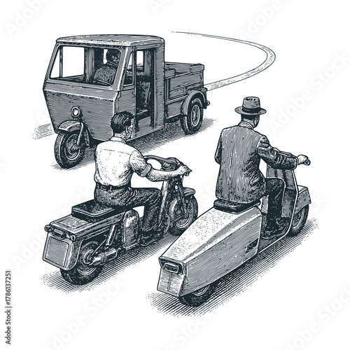 Old transportation vehicle.