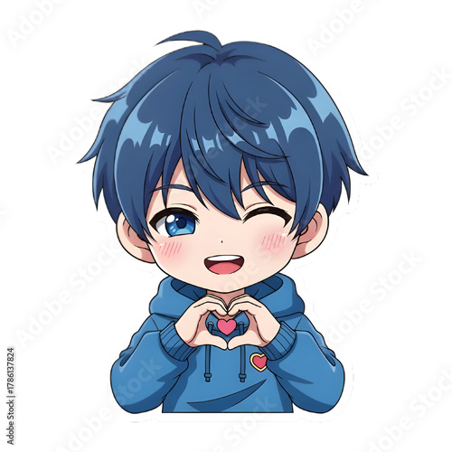 little boy with love