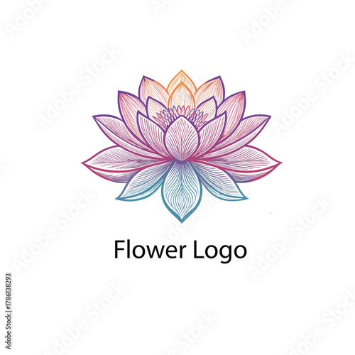 Modern Minimalist Flower Design Logo