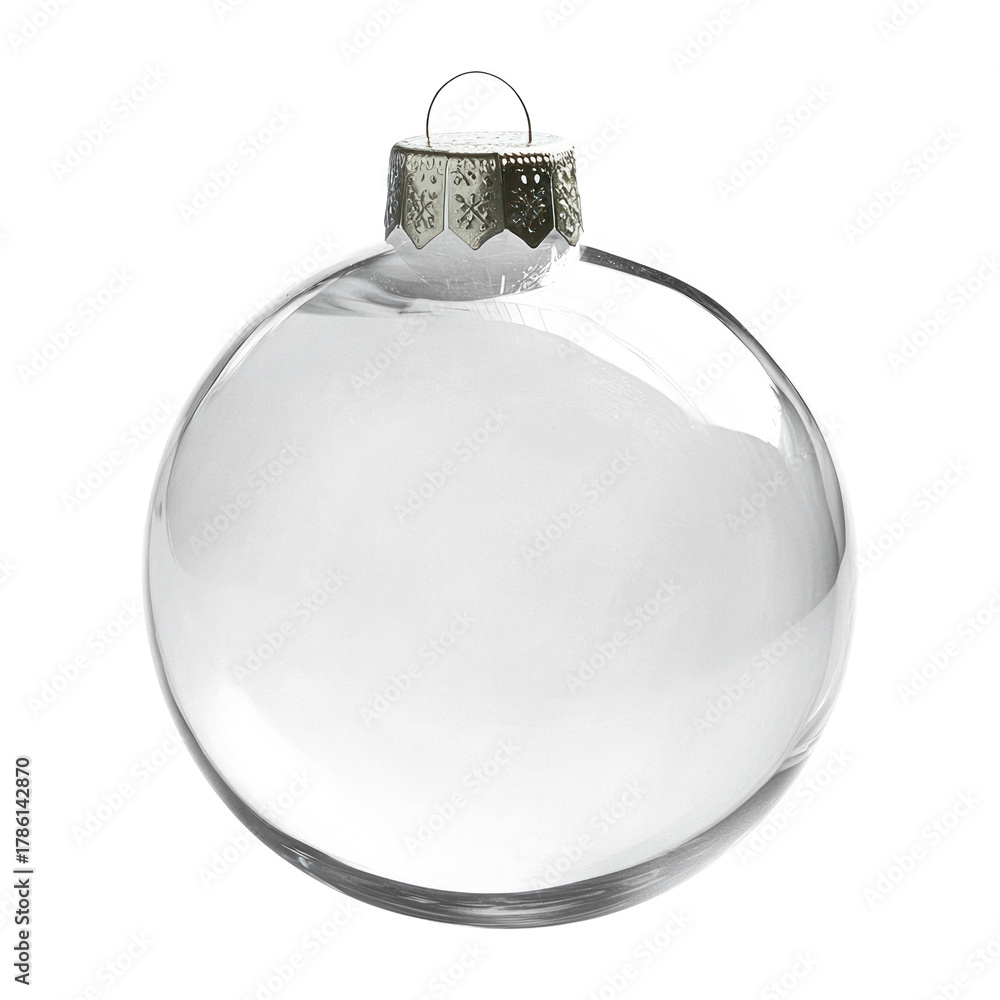 Obraz premium PNG Clear glass Christmas ornament ball