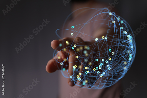 Abstract image of a hand in...