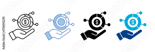 Asset Allocation  Icon Set Multiple Style Collection