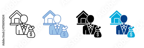  Wealth Manager  Icon Set Multiple Style Collection