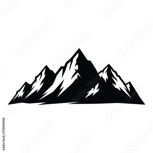 Black mountain range