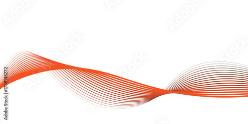 abstract vector waved line background - orange and yellow