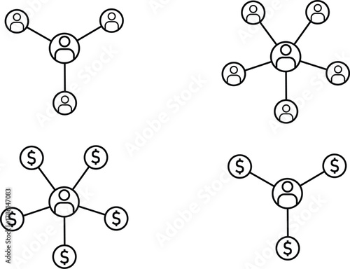 Link Relationship symbol icon in flat vector