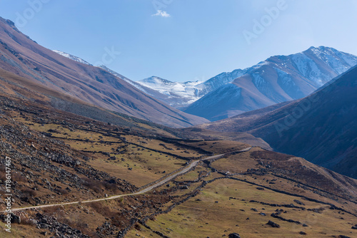 mountain landscape with blue sky