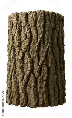 Textured tree bark featuring deep grooves and a rugged surface.