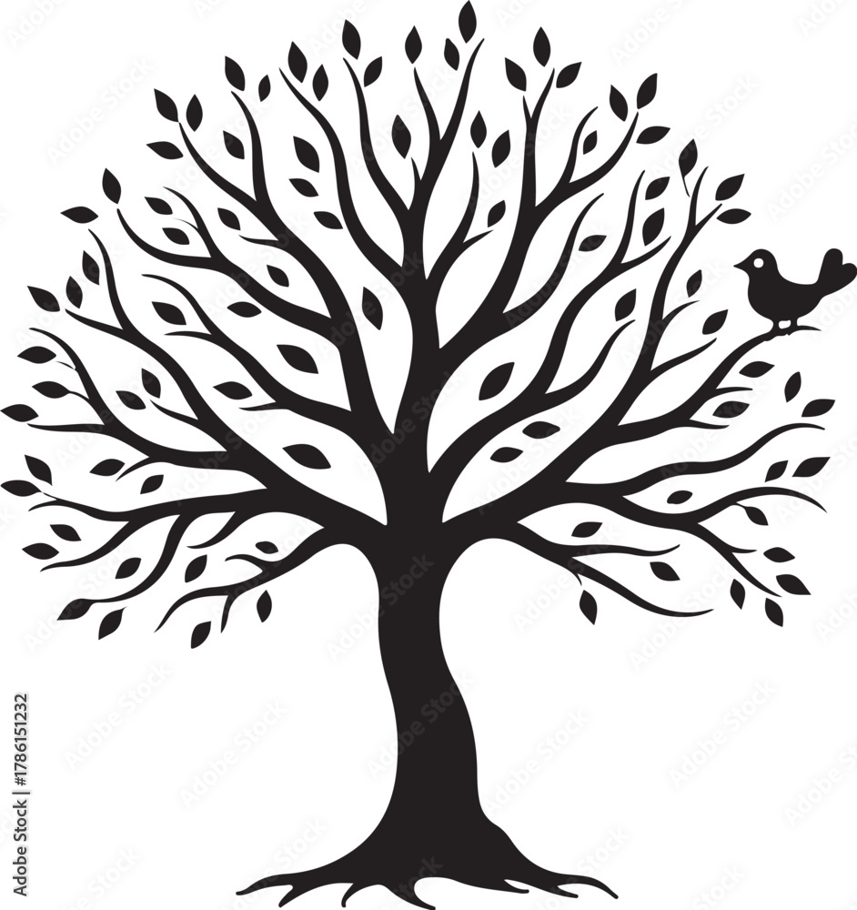 Fototapeta premium Tree Silhouette SVG Design 