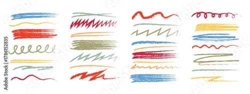 Crayon brush color pencil underline icon vector. Crayon pencil line chalk highlight stroke symbol. vector illustration.