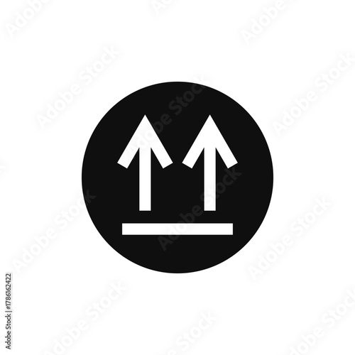 Free Download These Side Up. Packaging Black Icon Vector Sign - GFXLoad