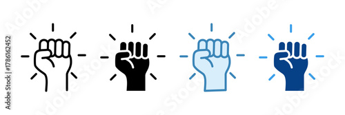 Never Give Up Icon Set Multiple Style Collection