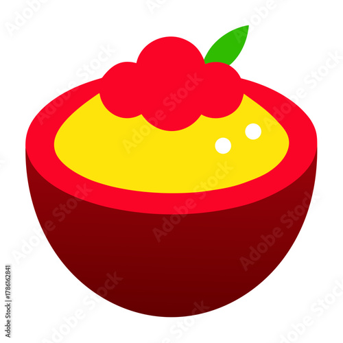Tub Tim Krob Red Ruby Dessert Vector 