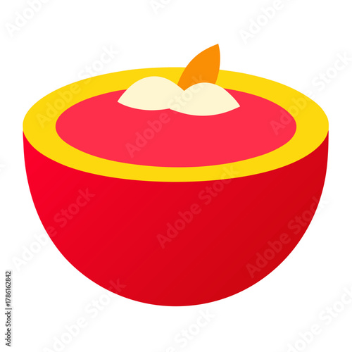 Tub Tim Krob Red Ruby Dessert Vector 