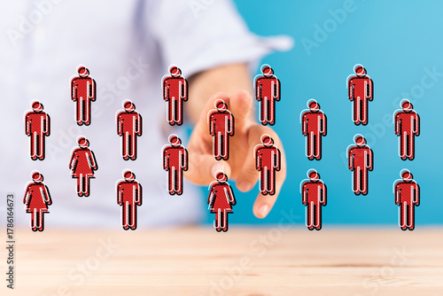 Concept of selection. A han...