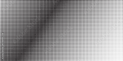 Dotted halftone gradient texture. Fading polka dot background. Repeated dots gradation pattern background. Black vanishing comic pop art overlay backdrop. Halftone raster effect wallpaper. Vector