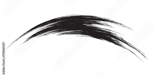 vector black line, grunge brush strokes ink paint isolated on white background. eps 10