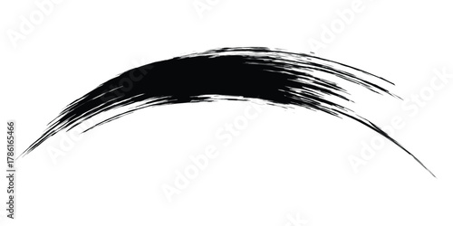 vector black line, grunge brush strokes ink paint isolated on white background. eps 10 vector