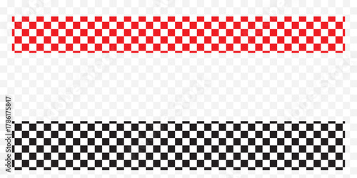 Black and Red checker pattern vector illustration. Abstract checkered chessboard or checkerboard for game, grid with geometric square shape, race or rally flag and mosaic floor tile EPS 10.