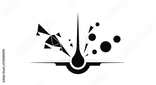 Abstract representation of hair follicle health and growth, symbolizing vitality and science.