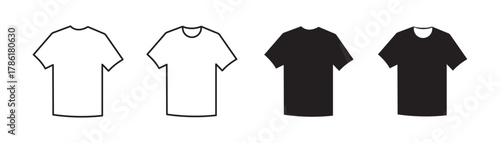 t-shirt icon vector.. Simple Clothing Icon Pack Vector Illustration of T-Shirt Line Art Design. Outline T-Shirt Vector Icon.