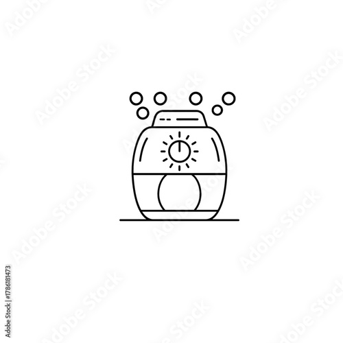 Modern humidifier releasing fresh mist for improved home comfort and well-being