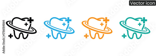 Modern dental icon representing oral health and medical expertise, ideal for healthcare providers and wellness brands seeking a clean, professional look.