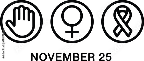 International day for the elimination of violence against women november 25 symbols