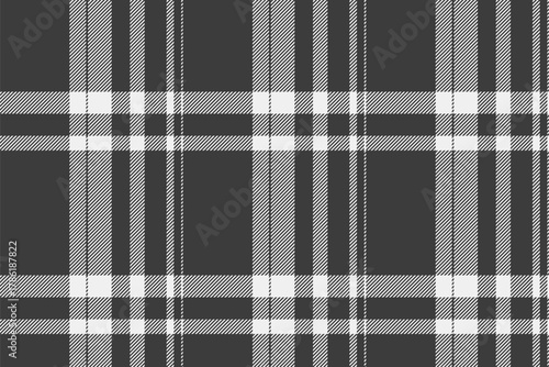 Britain vector plaid seamless, quilt textile background texture. Platform pattern fabric check tartan in grey and white colors.