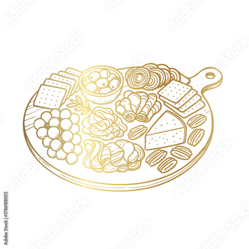 Gold charcuterie board
